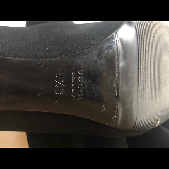 Black Suede Gucci Boots- Knee high sock style - Picture 8 of 13